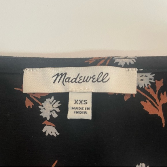 Madewell Challis Sophia Mini Dress in Black Woodland Floral 20424 - Picture 6 of 10
